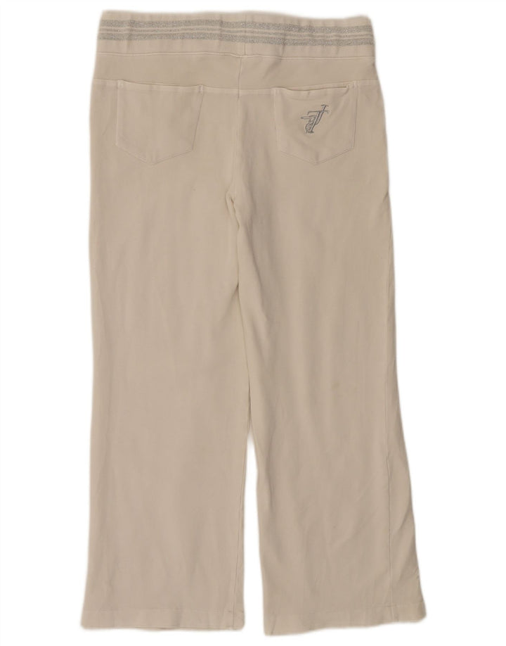 TRUSSARDI Женские спортивные брюки UK 14, средний цвет, белый хлопок, хлопок