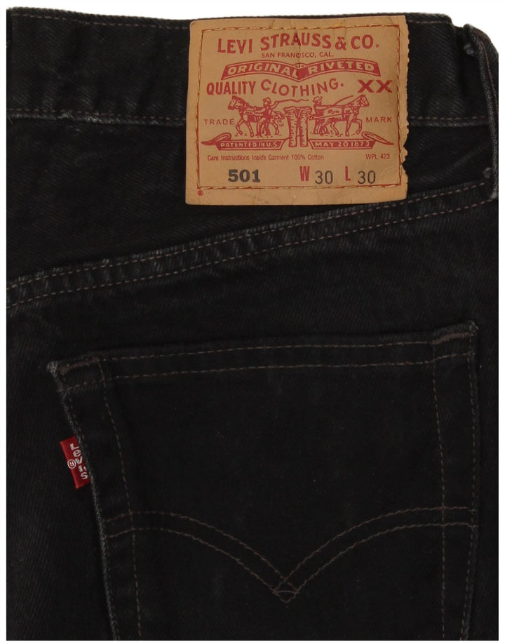 Женские джинсовые шорты Levi's 501 W30, средний черный, хлопок