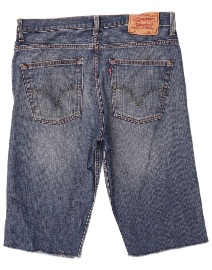 Мужские джинсовые шорты LEVI'S 507 W34, большие синие, хлопок