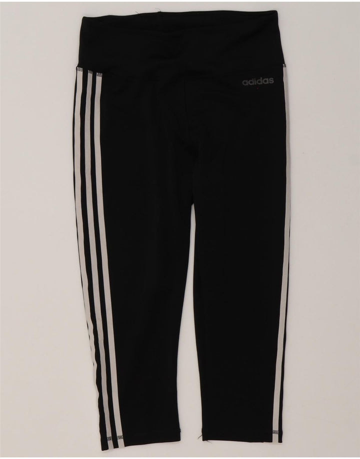 Женские леггинсы-капри Adidas Climalite UK 12/14, средний черный полиэстер