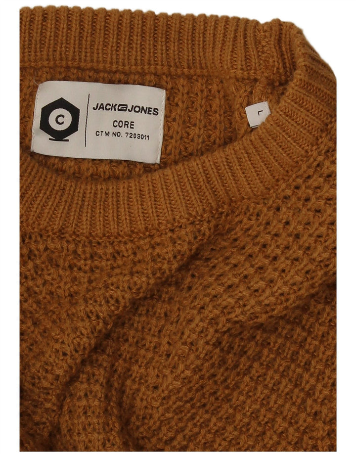 Мужской свитер с круглым вырезом Jack & Jones, большой коричневый