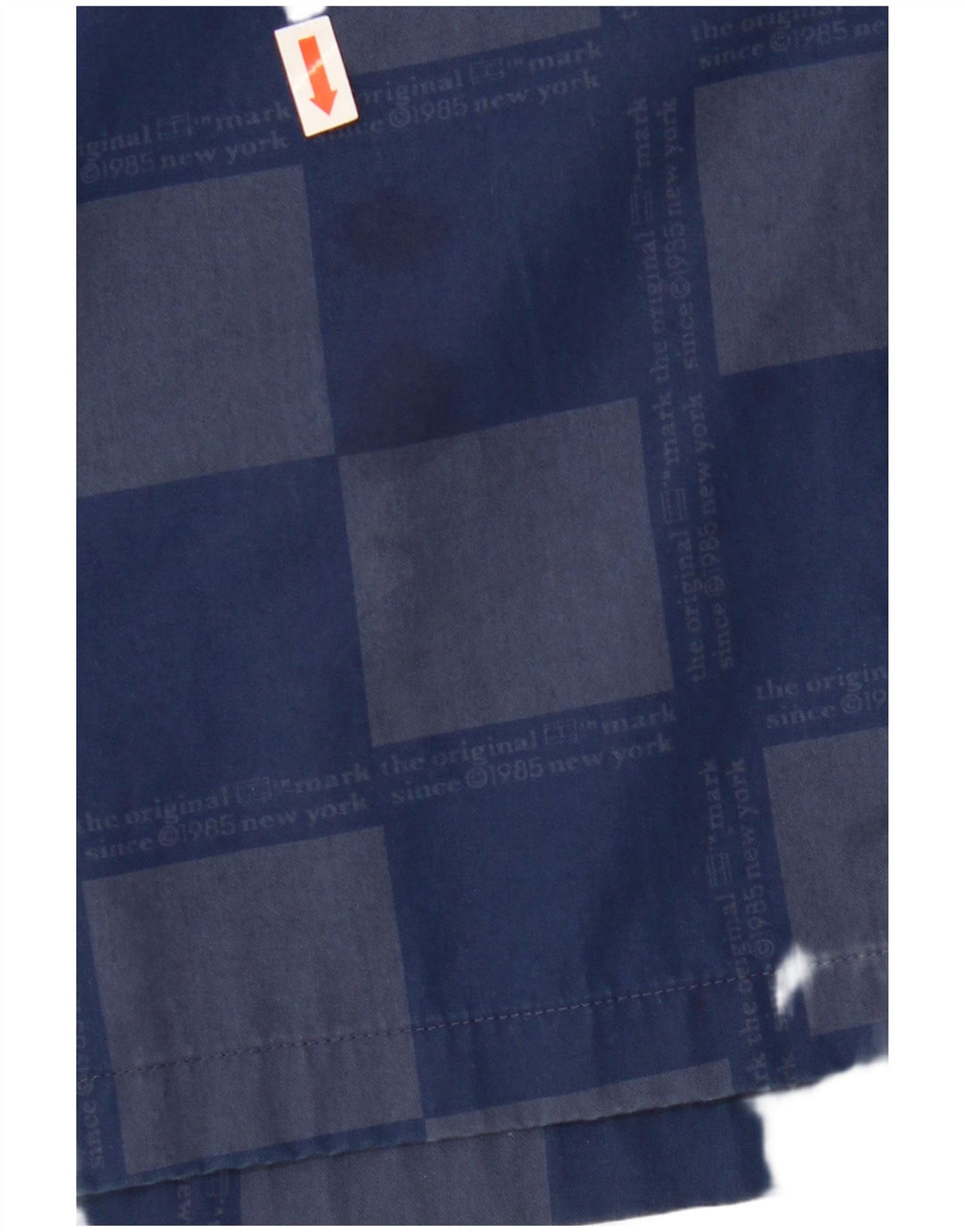 TOMMY HILFIGER Мужская рубашка с коротким рукавом, темно-синяя, вискоза с геометрическим рисунком