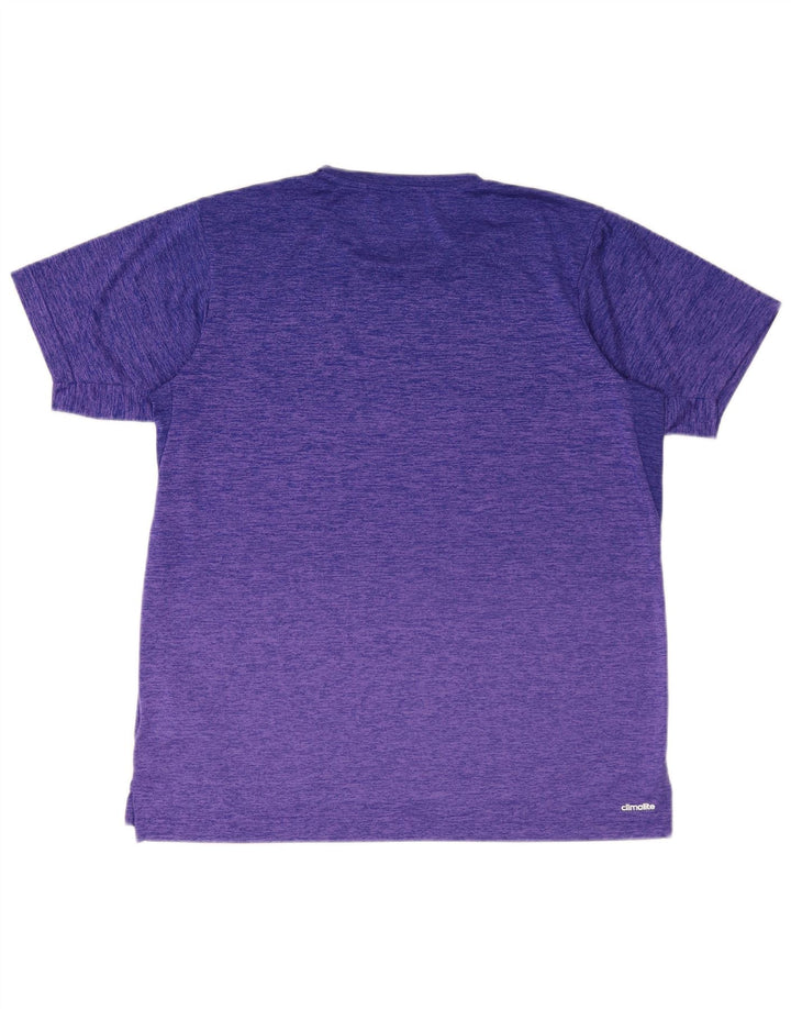 Adidas Мужская футболка Climalite Top Большой фиолетовый крапчатый полиэстер
