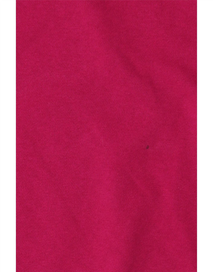 Женский джемпер большого размера с рисунком Nike UK 14, хлопковый средний розовый цвет