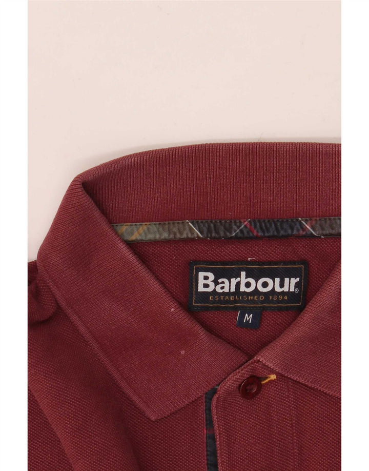 Мужская рубашка-поло Barbour среднего цвета бордового цвета
