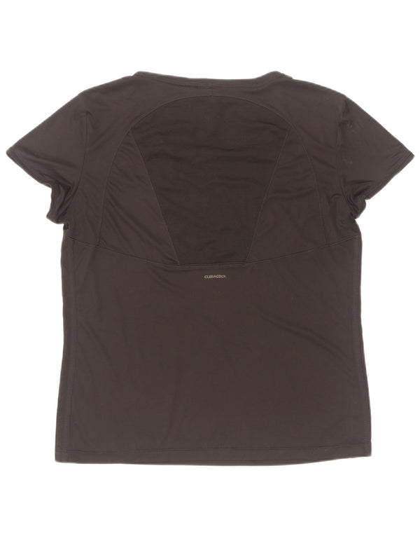 Adidas Womens Climacool T-Shirt Top UK 16 Large Black Polyester