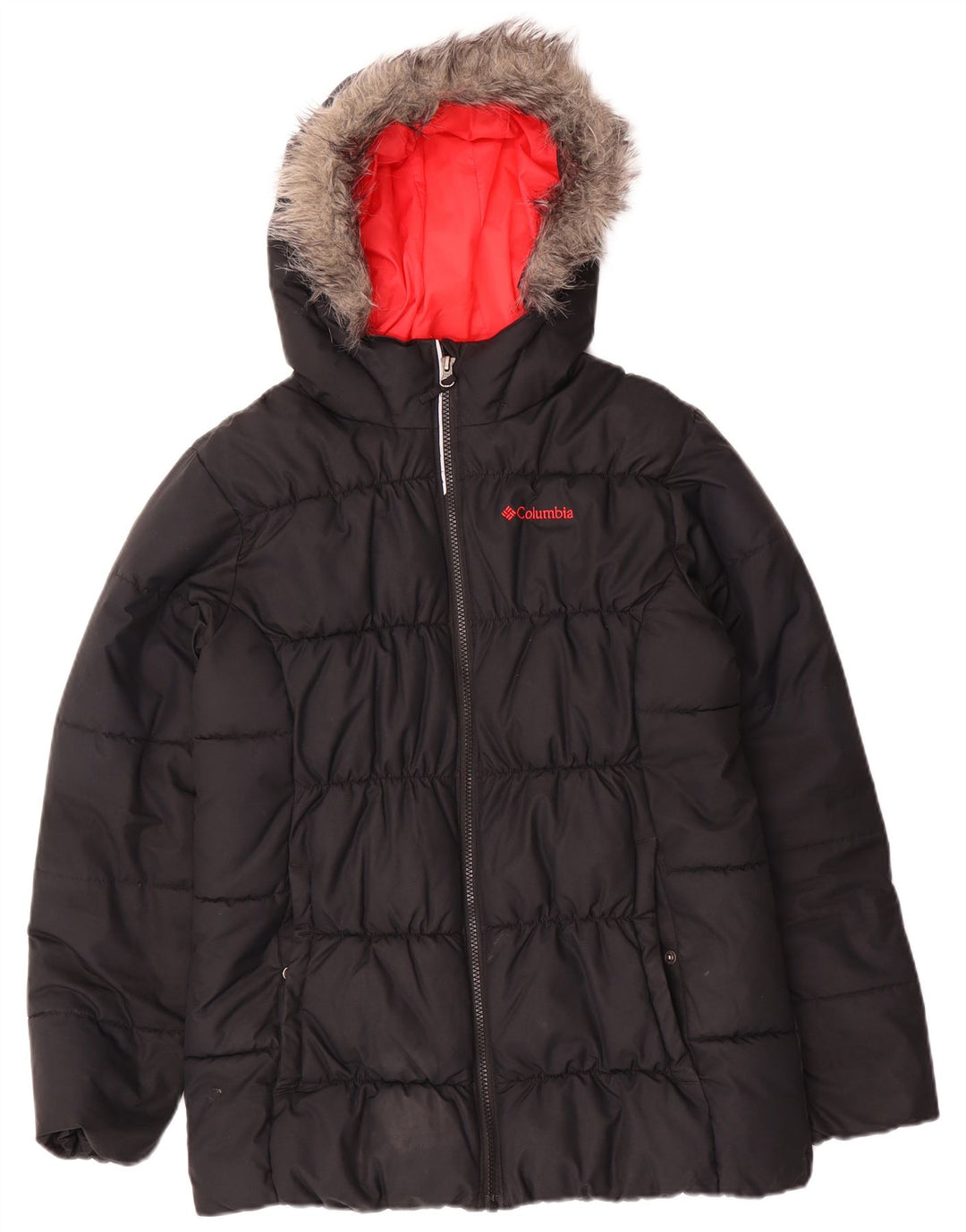 Женская утепленная куртка Columbia с капюшоном UK 18 XL, черный полиэстер