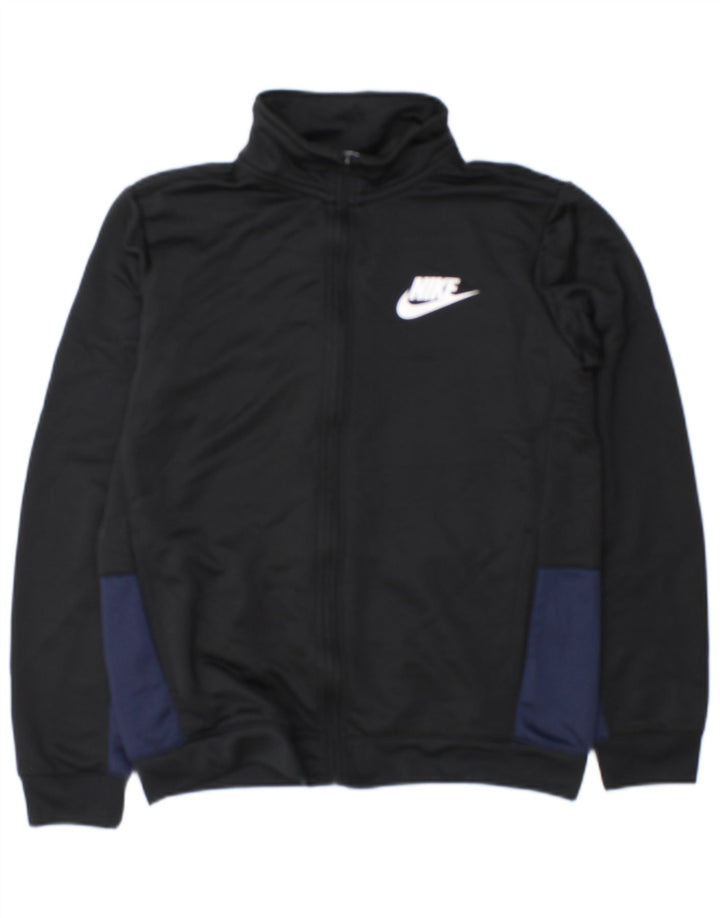Спортивный костюм Nike для мальчиков, верхняя куртка 13–14 лет, XL, черный полиэстер с цветными блоками
