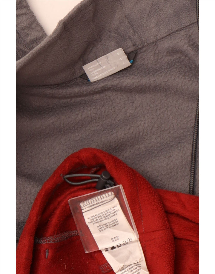 Мужская флисовая куртка COLUMBIA UK 40, большой красный полиэстер с цветными блоками