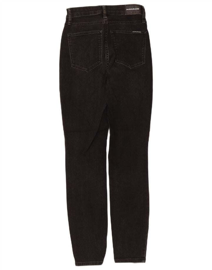 Женские джинсы скинни CALVIN KLEIN W26 L30, черный хлопок