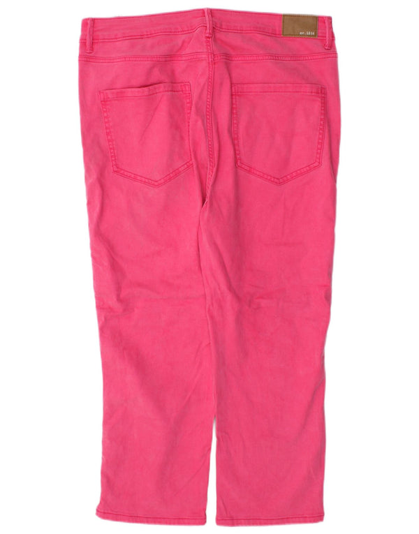 Женские джинсы-капри скинни Marks & Spencer UK 16, большие W32 L21, розовый лиоцелл