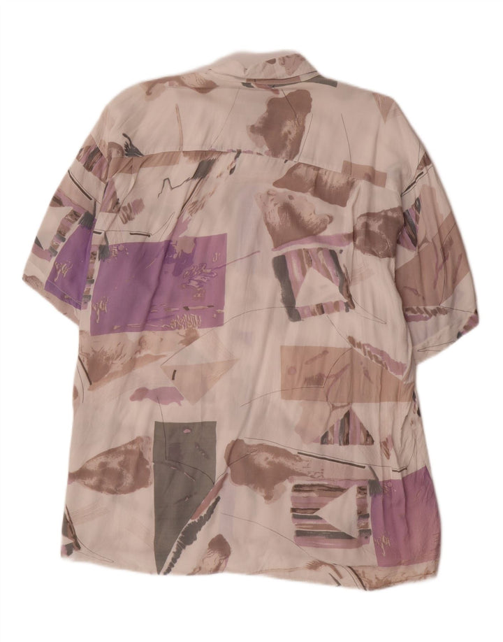 VINTAGE Мужская рубашка с абстрактным узором, размер 43/44 XL, разноцветная