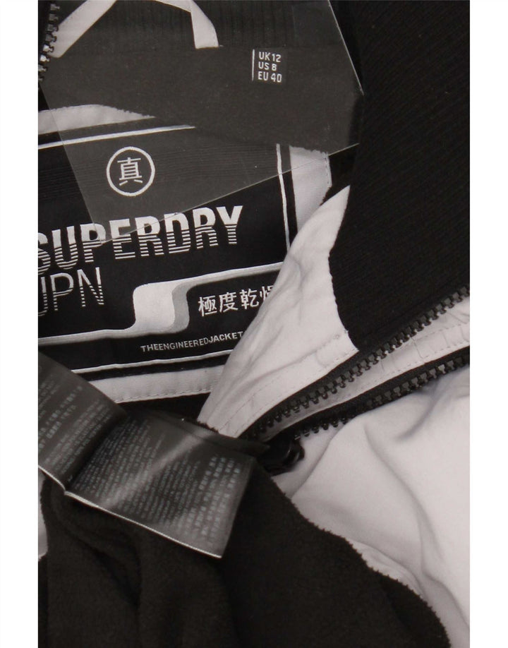 Женская дождевик с капюшоном Superdry UK 12, полиэстер среднего серого цвета