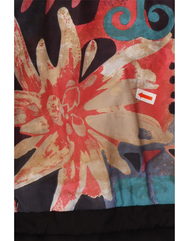 Мужской пуловер-ветровка MAIER большого размера UK 6 XS, черный с цветочным принтом