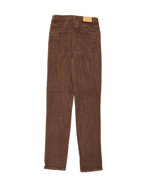 Женские узкие джинсы Zara EU 36 XS W26 L31, коричневые, хлопок