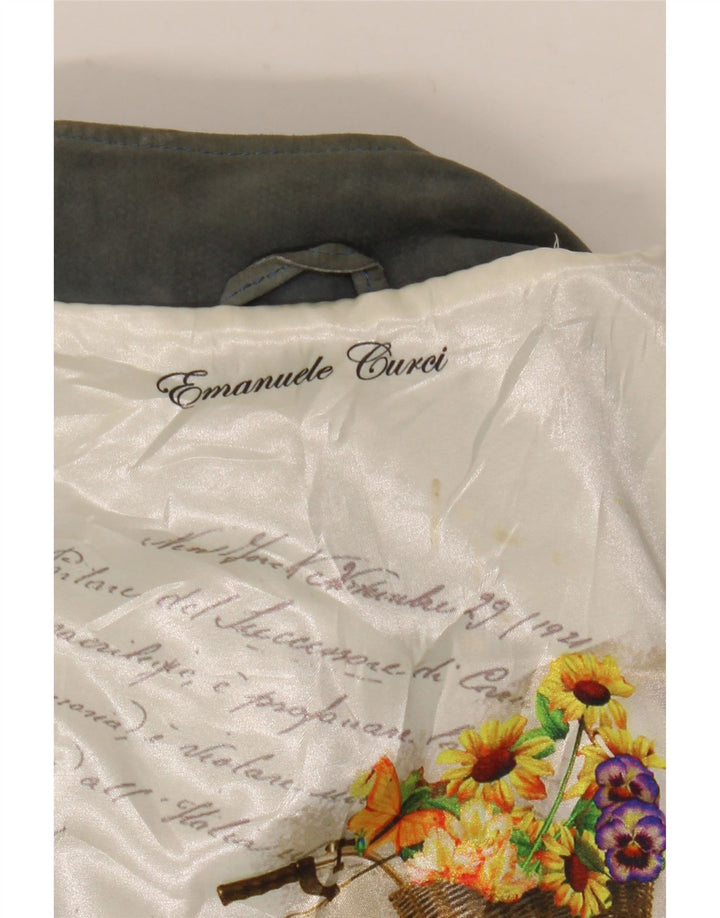 Женский замшевый бомбер Emanuele Curci IT 44 Medium Grey Colourblock