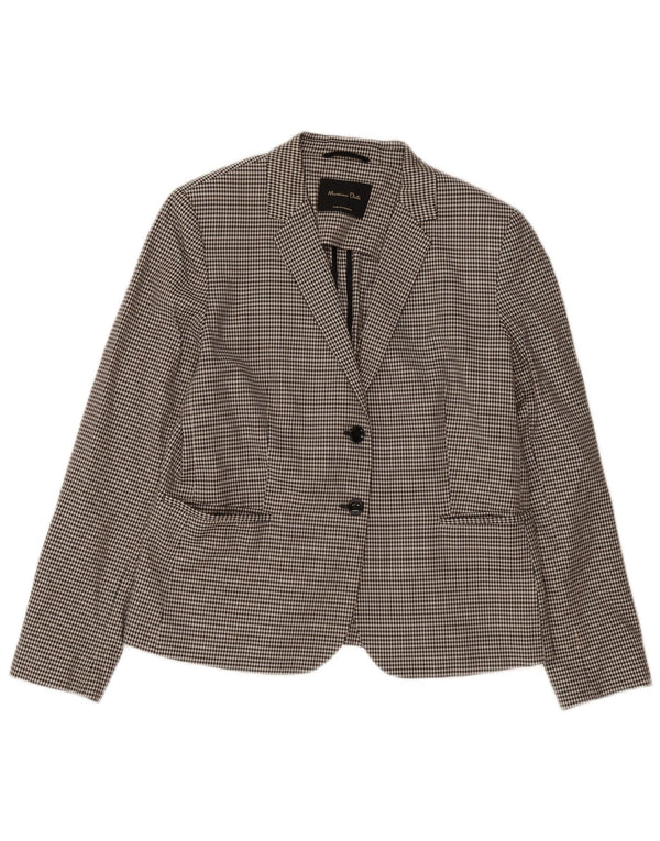 Massimo Dutti Женский пиджак на 2 пуговицах EU 44 XL Черный с узором 