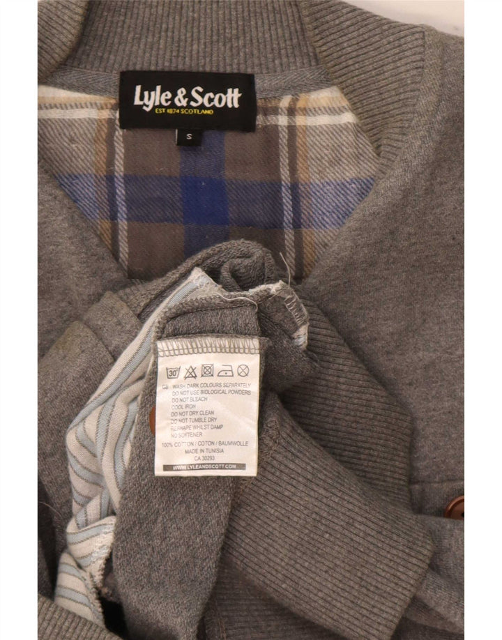 Мужской кардиган Lyle & Scott, маленький серый хлопковый свитер