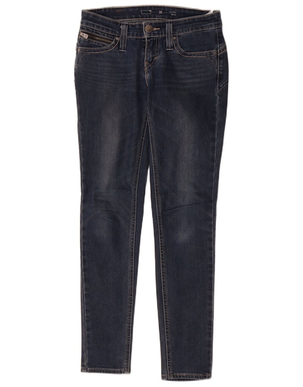 Женские джинсы скинни Levi's с низкой талией W26 L29 Темно-синие, хлопок