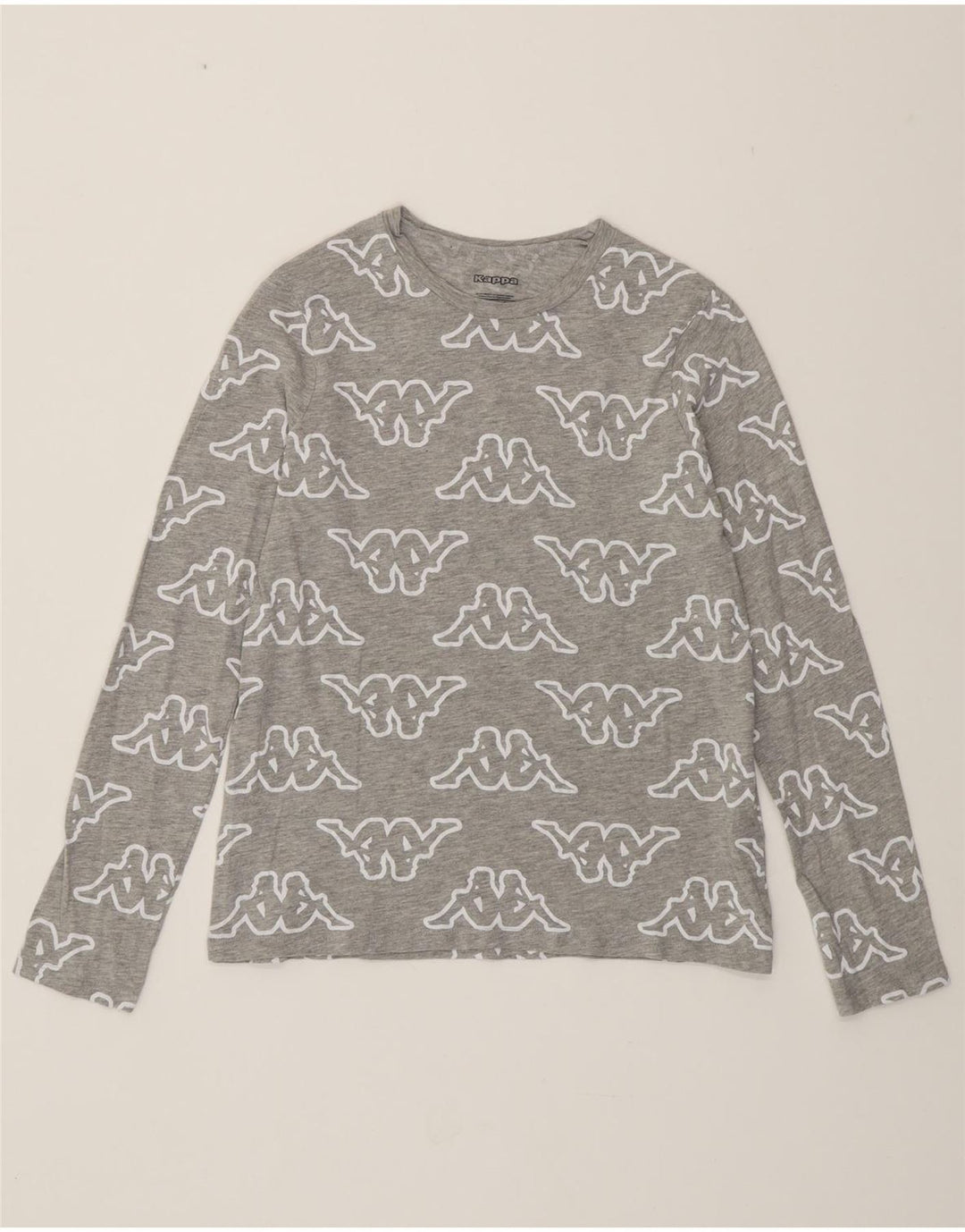 KAPPA Girls Graphic Top Long Sleeve 12-13 Years Grey