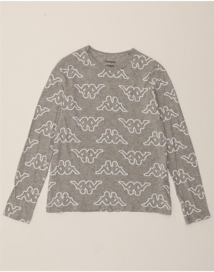 KAPPA Girls Graphic Top Long Sleeve 12-13 Years Grey