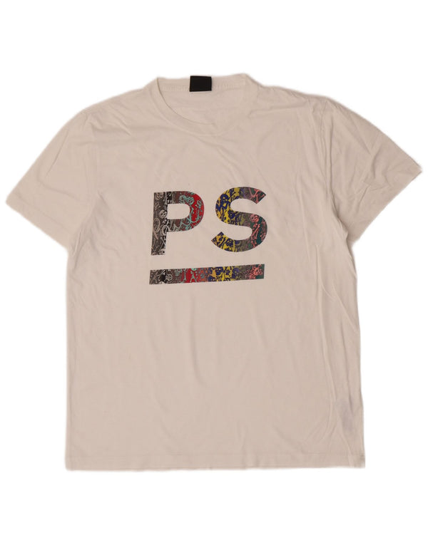 Женская футболка с рисунком Paul Smith Top UK 18 XL, белый хлопок