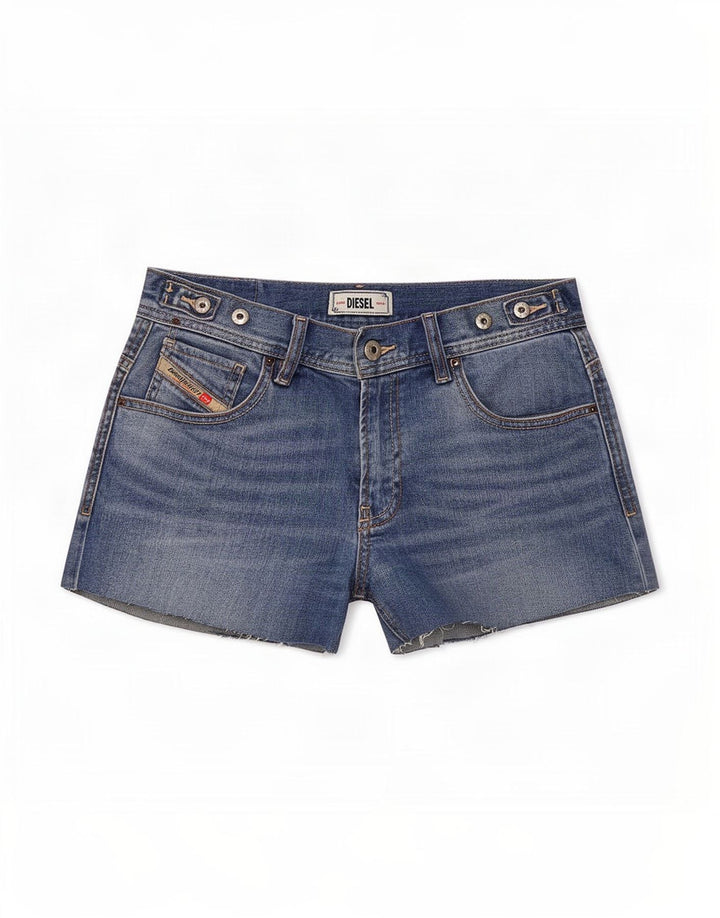 Женские джинсовые шорты Diesel, маленькие, синие, хлопок, W26
