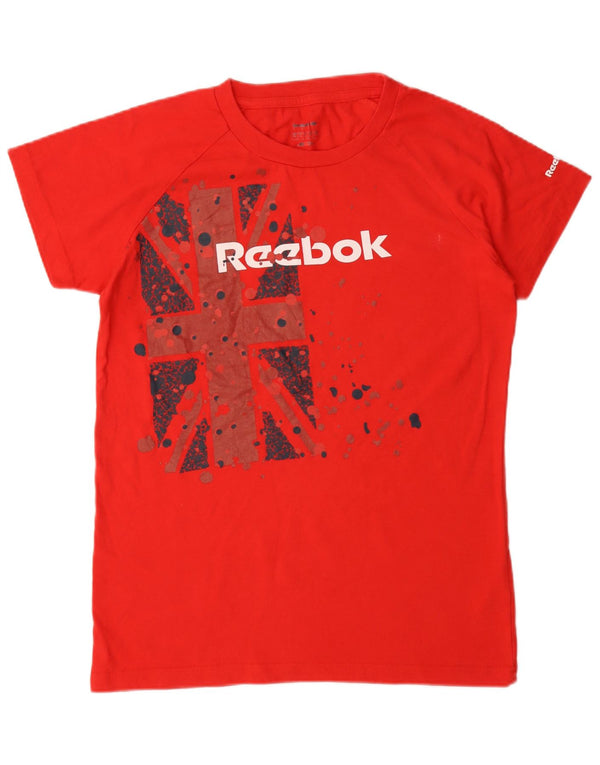 Женская футболка с рисунком Reebok Top UK 18 XL, красный хлопок
