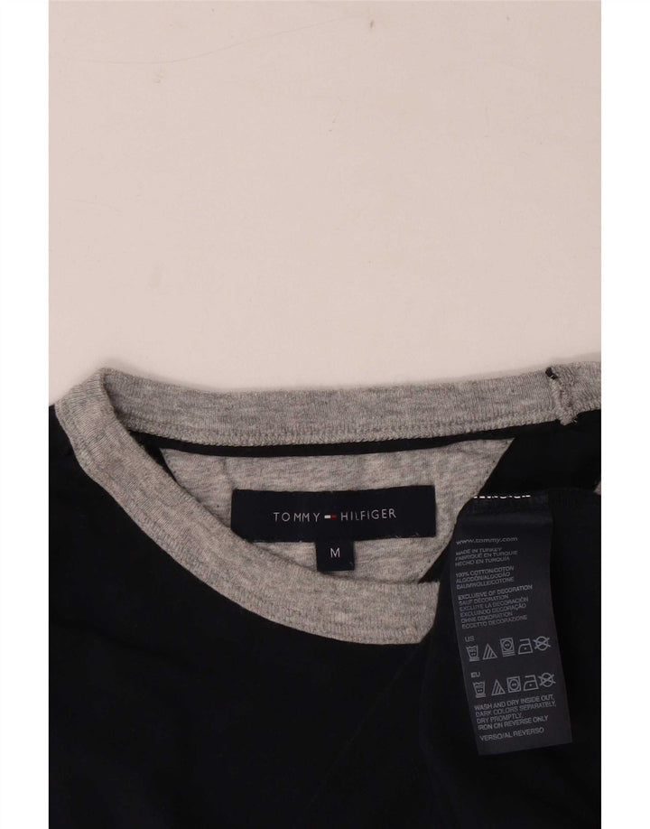 Tommy Hilfiger Мужская футболка с рисунком Топ среднего размера, темно-синий, хлопок