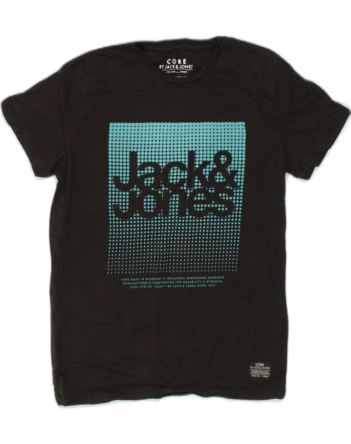 JACK & JONES Mens Graphic T-Shirt Top Small Black Cotton | Vintage Jack & Jones | Thrift | Second-Hand Jack & Jones | Used Clothing | Messina Hembry 