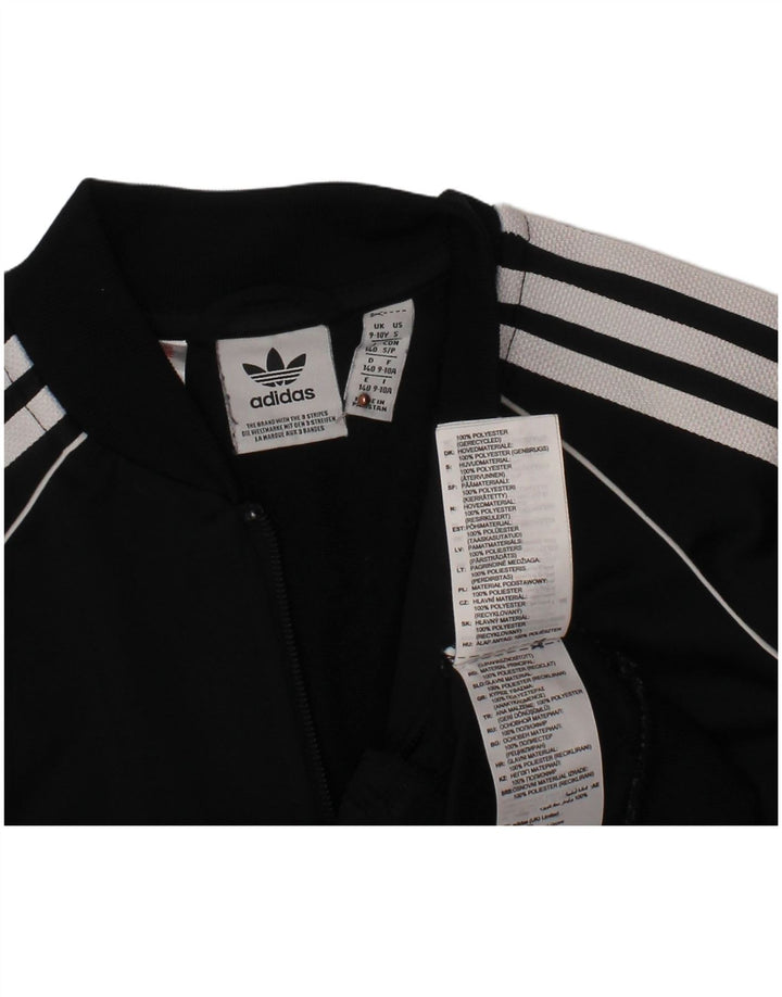 Спортивный костюм ADIDAS для мальчиков, верхняя куртка 9-10 лет, черный полиэстер