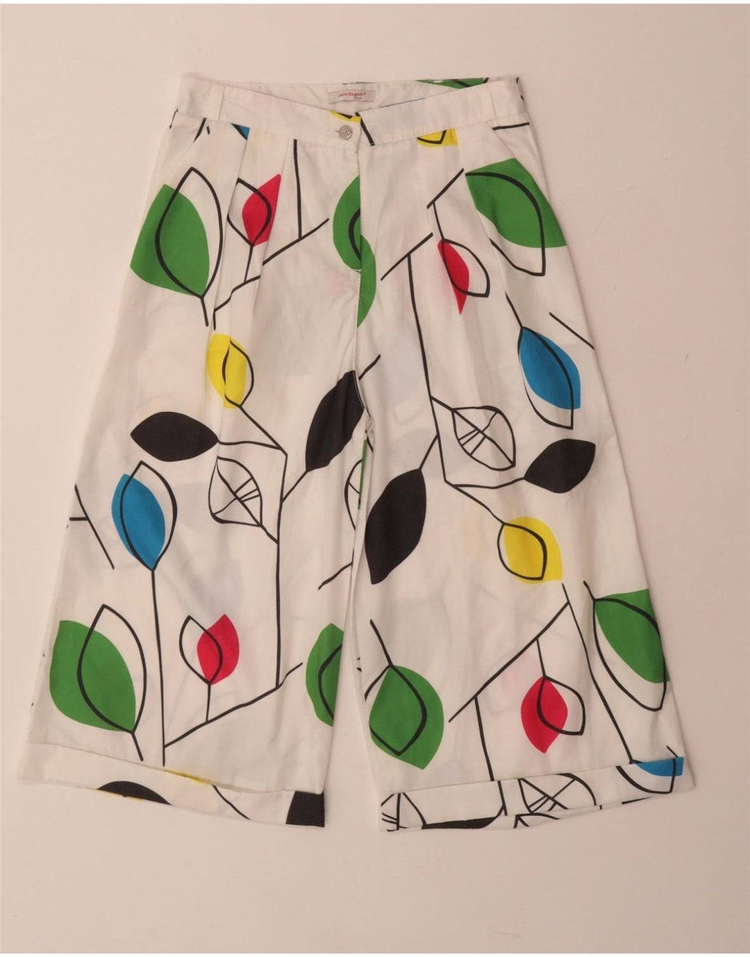 LAURA BIAGIOTTI Повседневные шорты для девочек 13–14 лет W25, белые с цветочным принтом