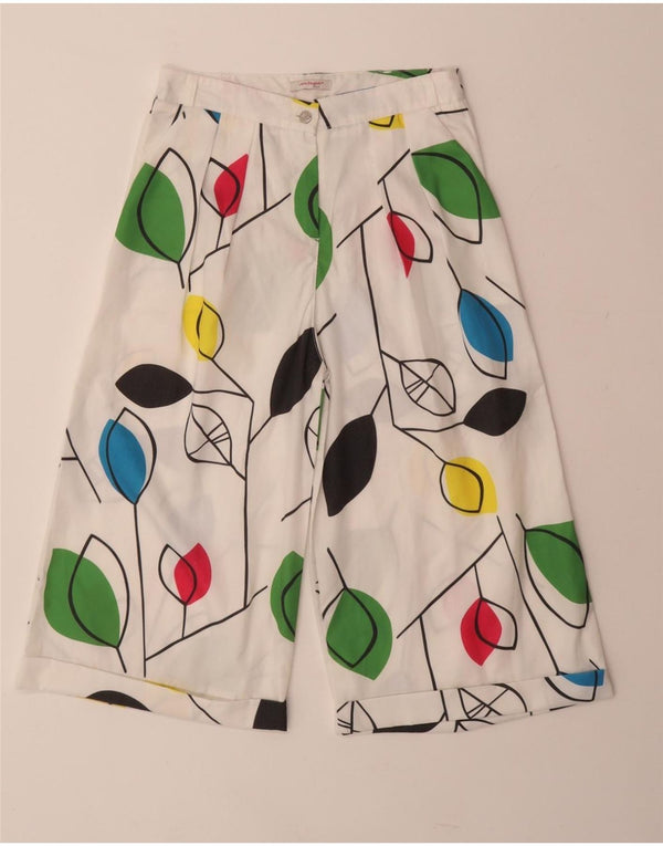 LAURA BIAGIOTTI Повседневные шорты для девочек 13–14 лет W25, белые с цветочным принтом