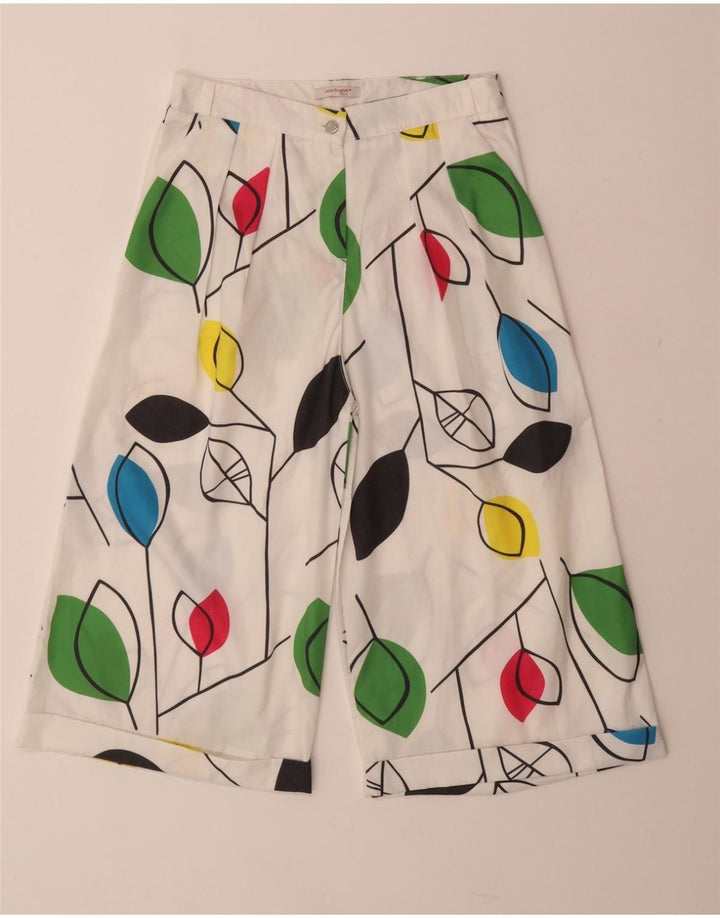 LAURA BIAGIOTTI Повседневные шорты для девочек 13–14 лет W25, белые с цветочным принтом