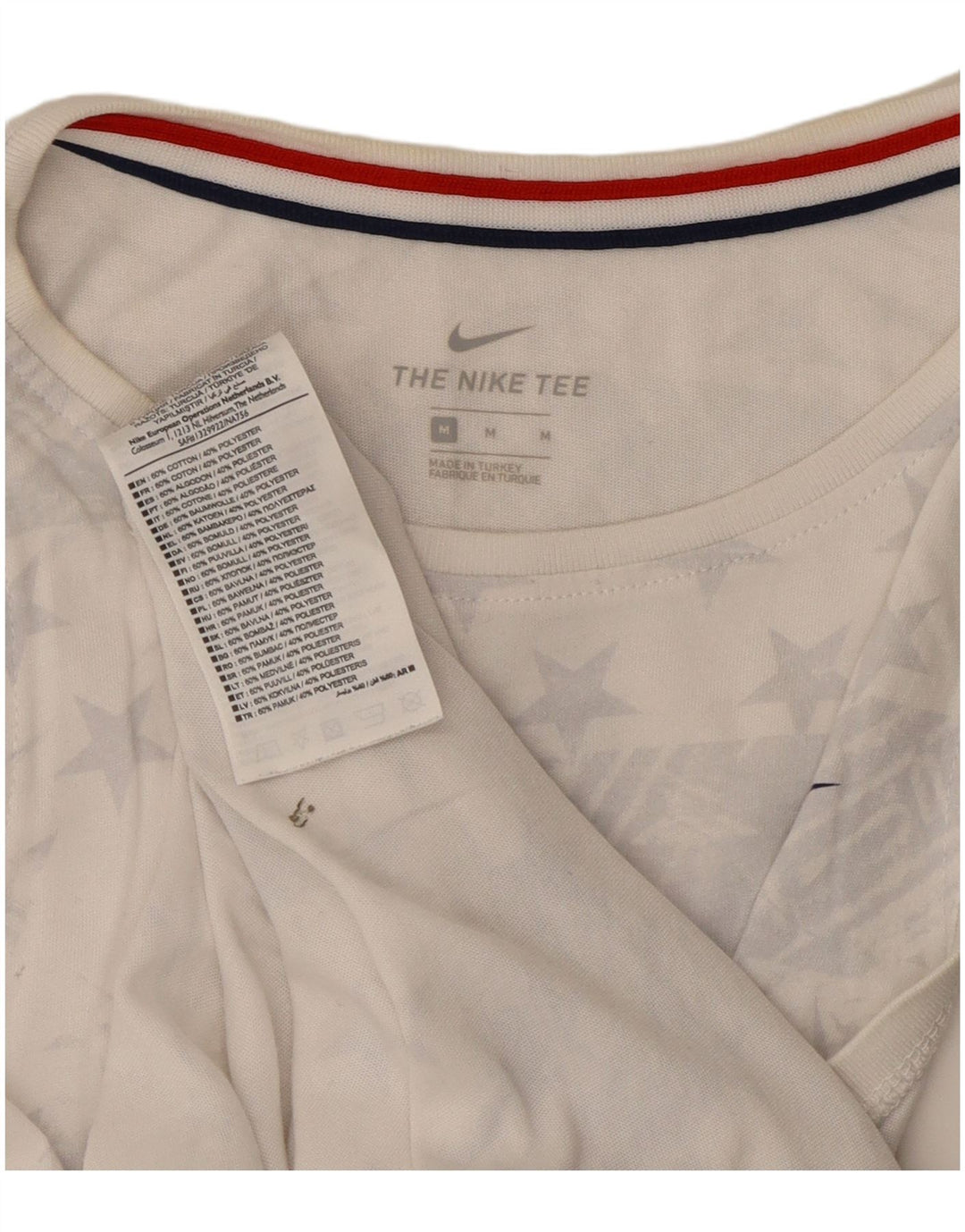 Женский жилет с графическим рисунком Nike UK 12, средний белый хлопок, белый