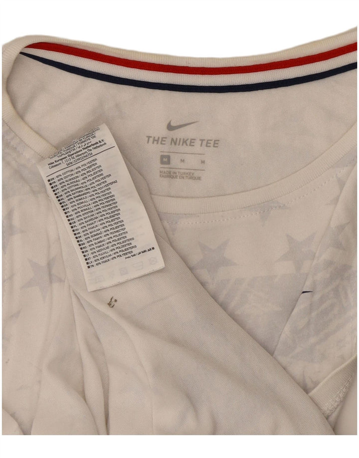 Женский жилет с графическим рисунком Nike UK 12, средний белый хлопок, белый