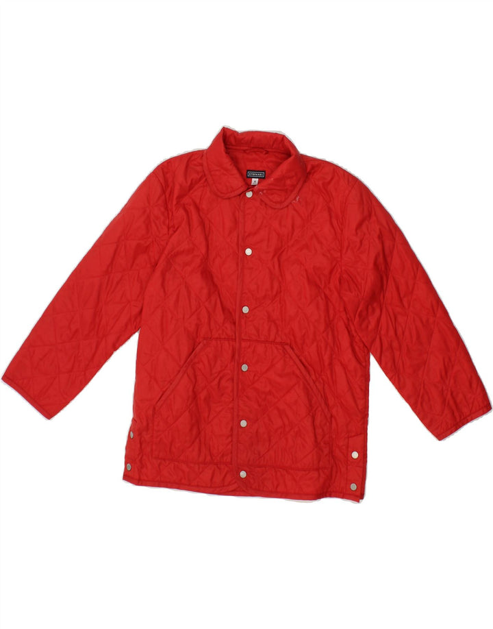 STEFANEL Girls Quilted Jacket 7-8 Years Red Polyamide Vintage Stefanel and Second-Hand Stefanel from Messina Hembry 
