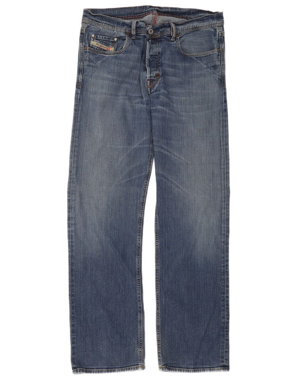 Мужские прямые джинсы Diesel W36 L32 синие, хлопок