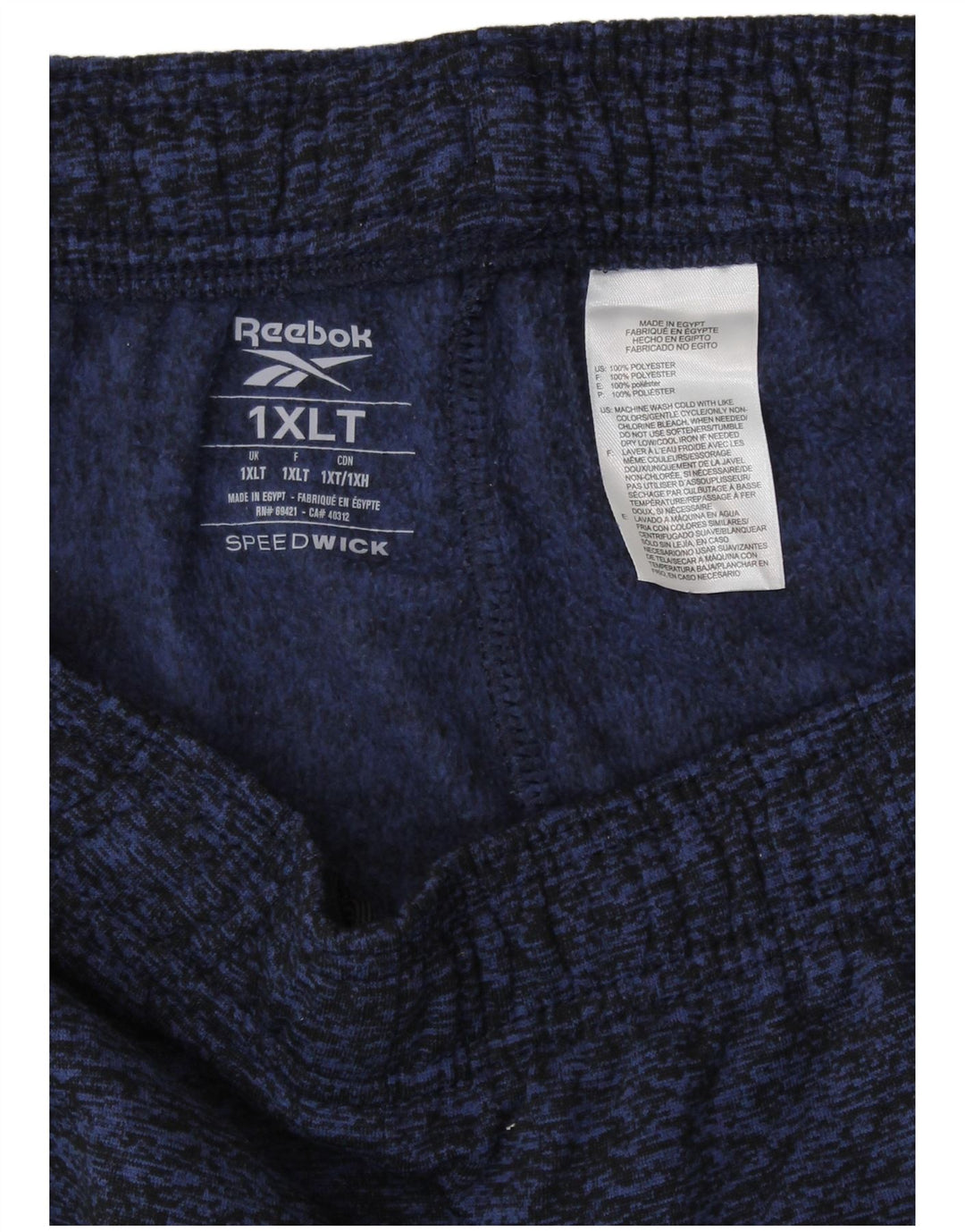 Женские спортивные брюки REEBOK UK 18 XL, темно-синий, полиэстер с крапинками