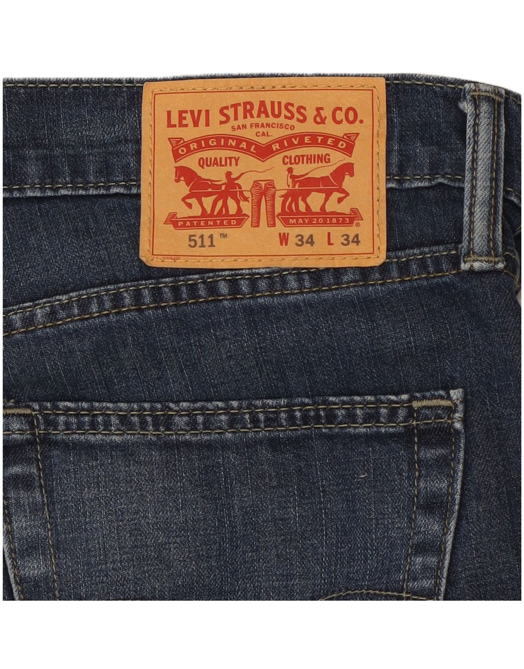 Мужские джинсы LEVI'S 511 Slim W34 L28 Синие, хлопок