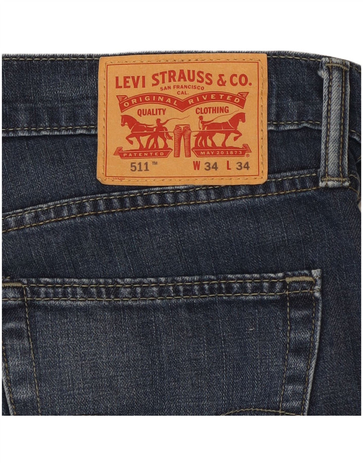 Мужские джинсы LEVI'S 511 Slim W34 L28 Синие, хлопок