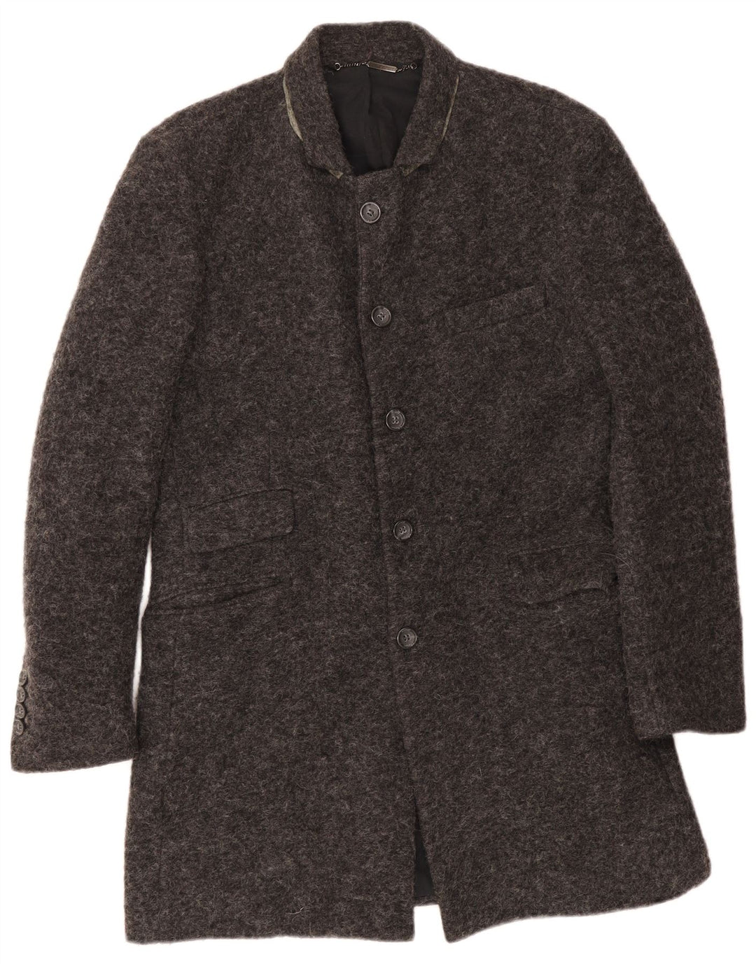 Мужское пальто Guess UK 40, большое серое, шерстяное