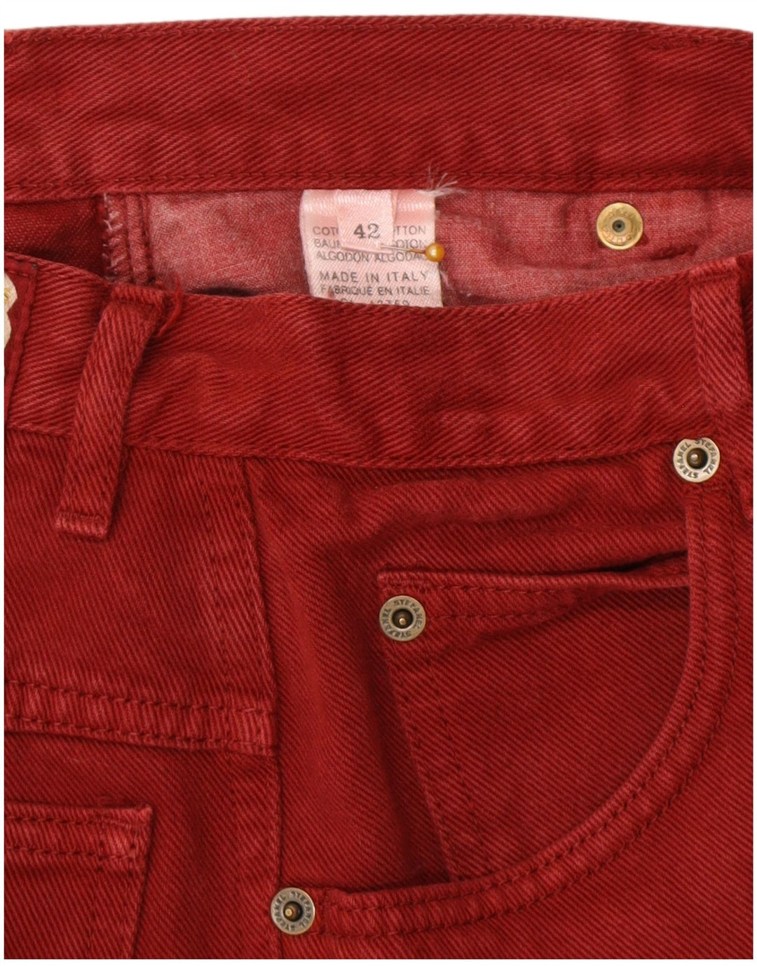 Женские зауженные джинсы Stefanel IT 42 Medium W26 L30 Бордовые