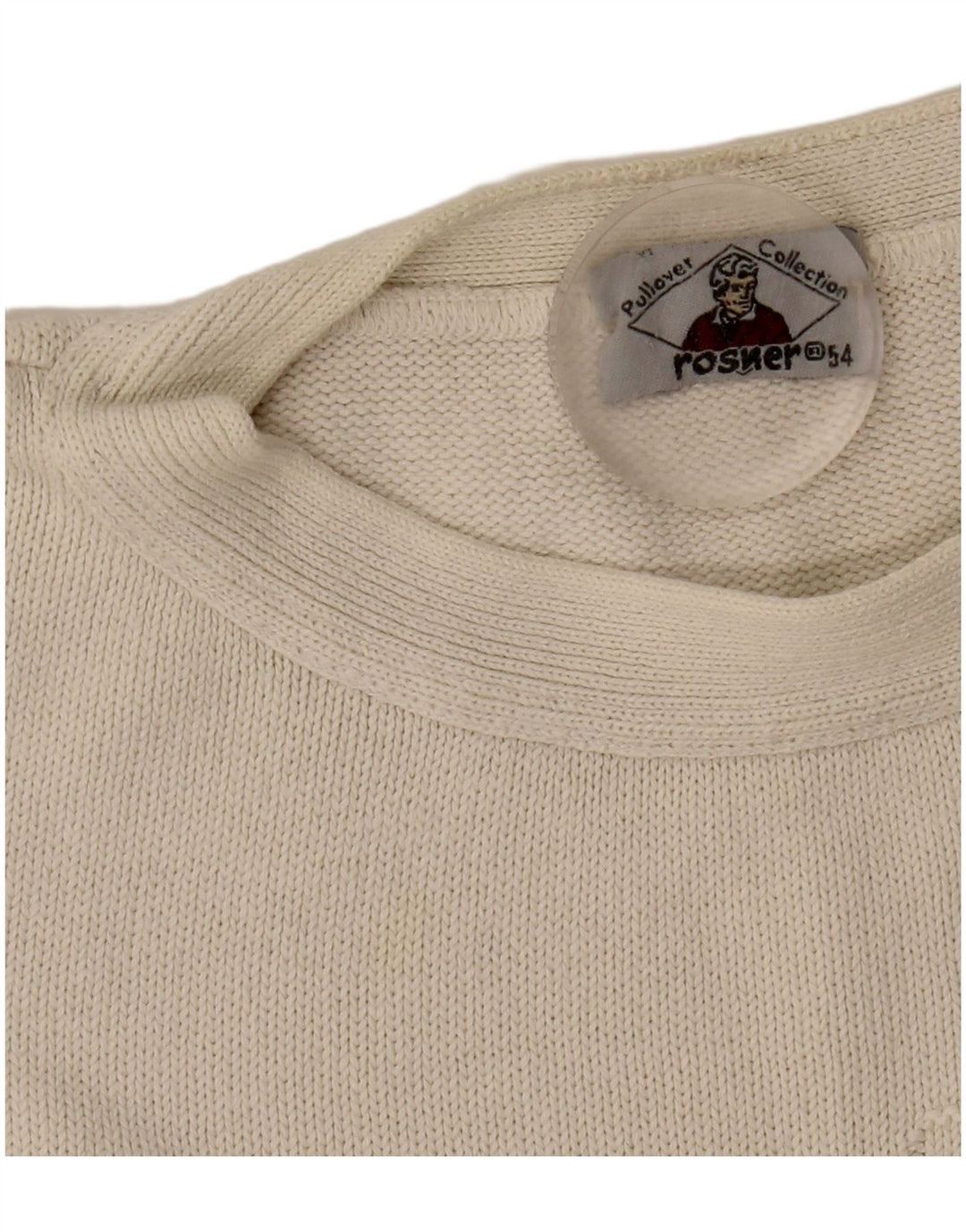 Женский джемпер с круглым вырезом Rosner с рисунком IT 54 3XL Off White