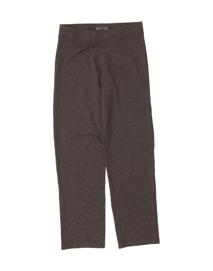 MARKS & SPENCER Womens Tracksuit Trousers UK 12 Medium Grey Cotton Vintage Marks & Spencer and Second-Hand Marks & Spencer from Messina Hembry 