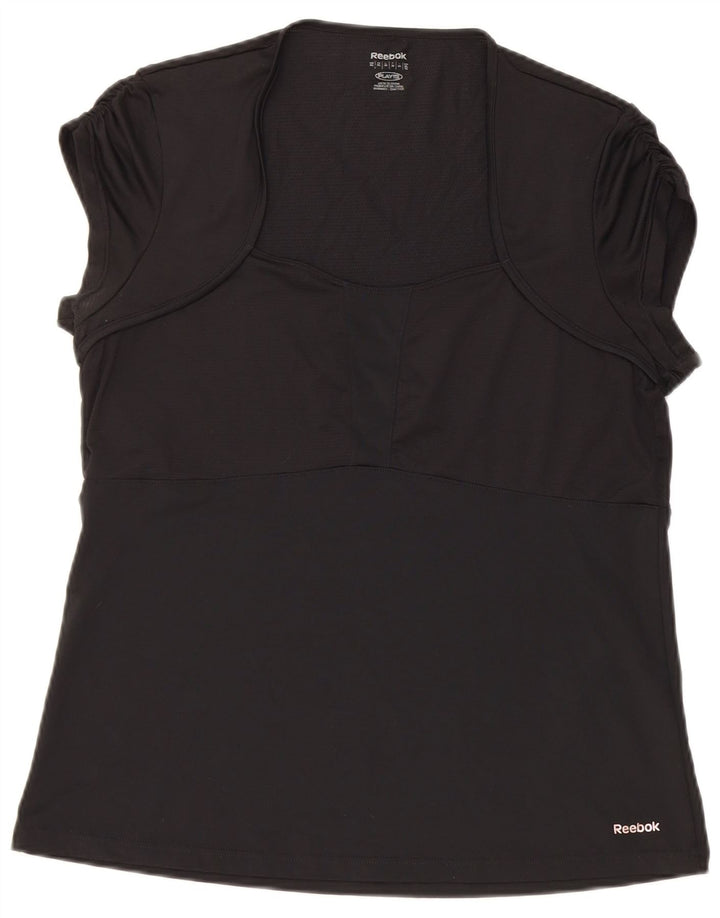 Женская футболка Reebok Top UK 18 XL, черный полиэстер
