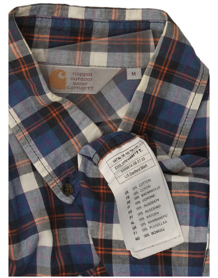 Мужская рубашка Carhartt из хлопка среднего синего цвета в клетку