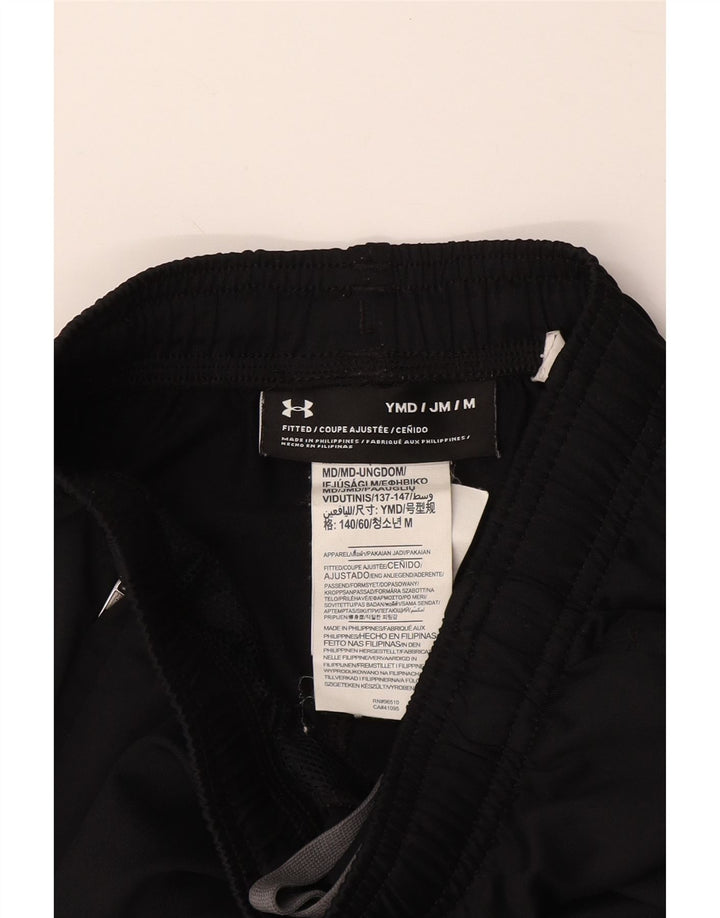 Спортивные брюки приталенного кроя для мальчиков 9–10 лет UNDER ARMOR, средние, черные