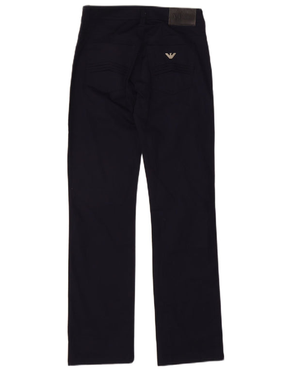 Armani Женские прямые повседневные брюки W25 L29 Темно-синие хлопковые классические брюки