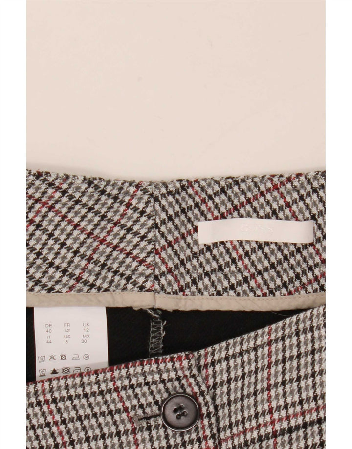 Брюки женские Hugo Boss UK 12 Medium W32 L27 Серые с узором "гусиные лапки"